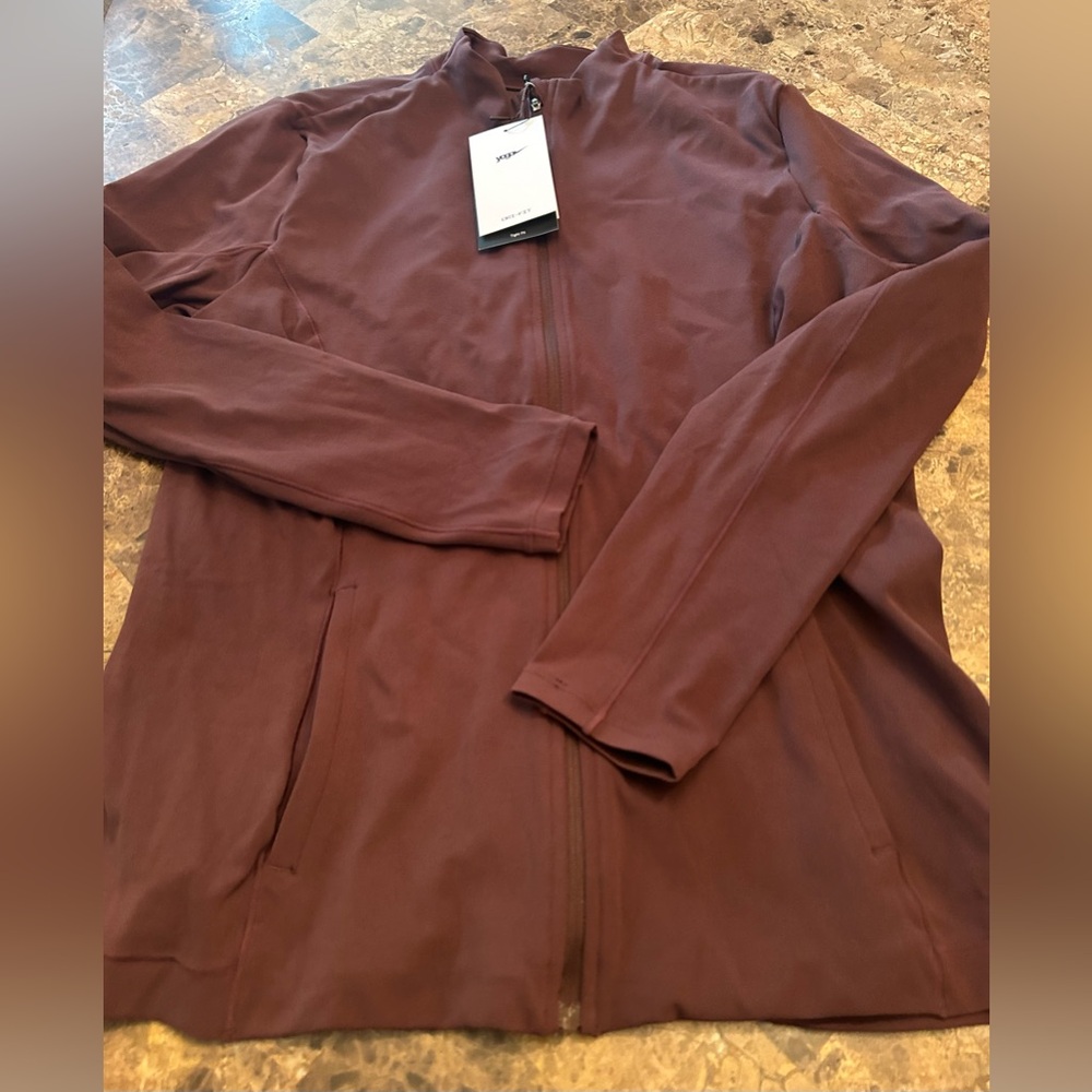 Nike Women's Zip-Front Performance Jacket - Dark Brown - Picture 2 of 3